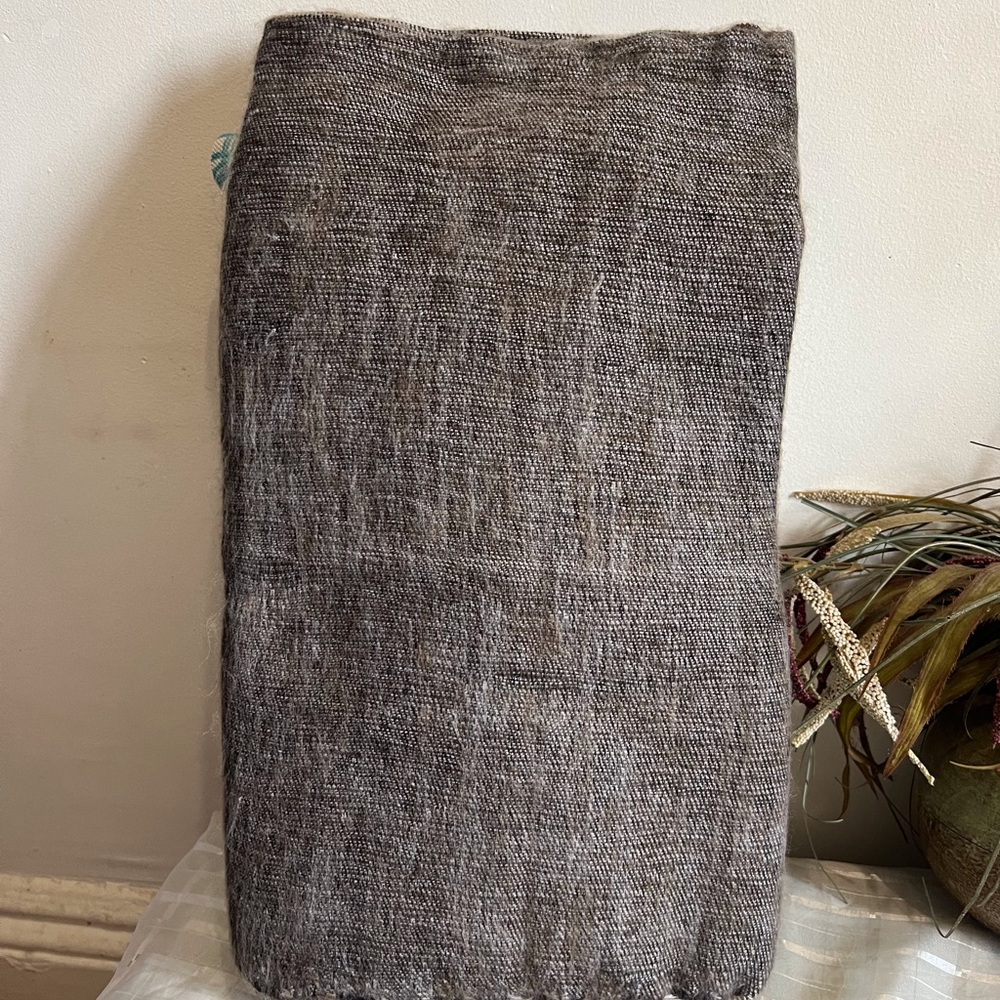 Handcrafted Brown Wool Blanket Himalayan yak wool shawl handmade